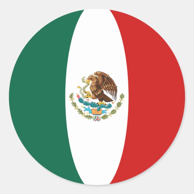 Adesivo de Bandeira Olho de Peixe México (Frente)