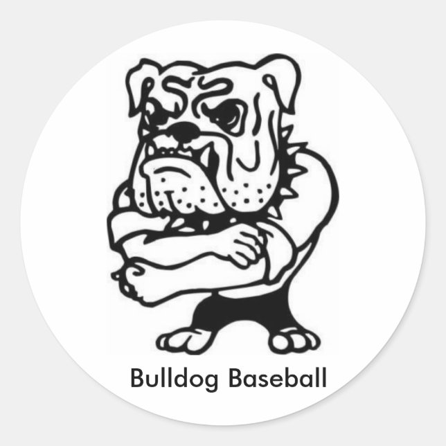 Adesivo de Baseball Buldogue (Frente)
