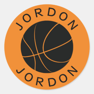 Adesivo de basquete personalizado com nome e cor p