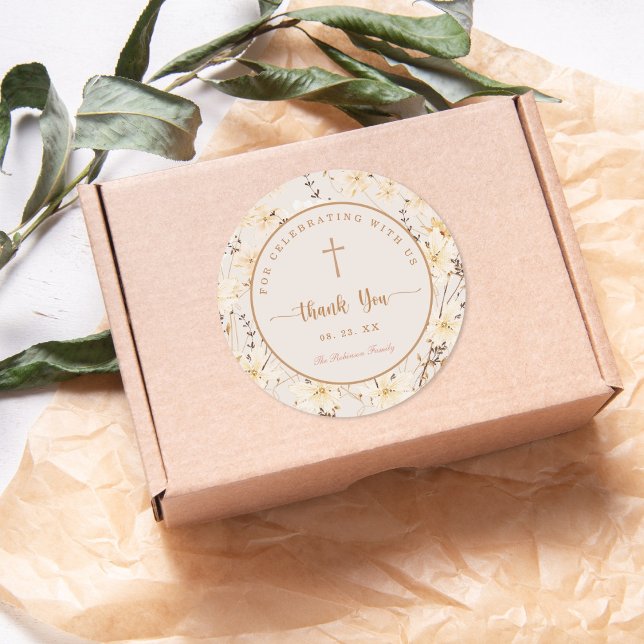 Adesivo de Batismo / Batizado de Flor Silvestre El (Criador carregado)