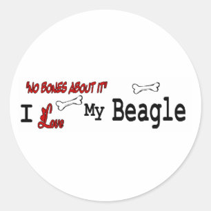 Adesivo de Beagle (I Love)