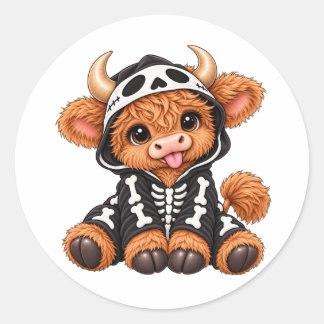 Adesivo de Bebê Vaca das Terras Altas Fofo com Fan