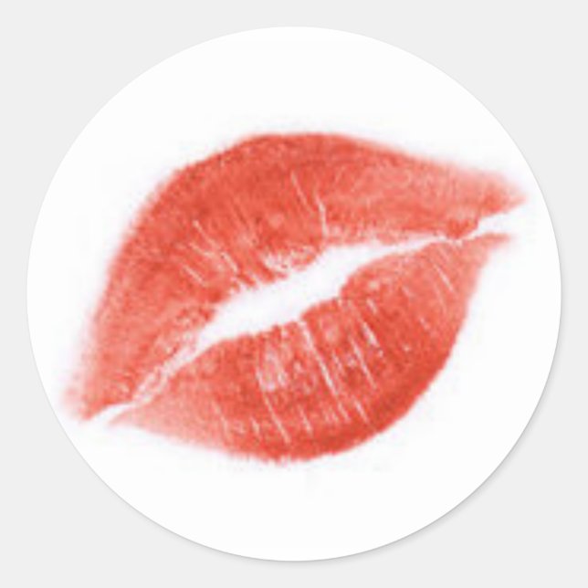 adesivo de beijo de batom impressão labial (Frente)