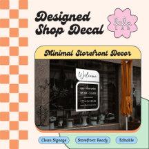 Adesivo de Bem-Vindo e Horário de Funcionamento pa