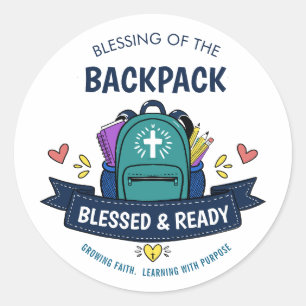 Adesivo de Bênção de Mochila Blessed & Ready para 