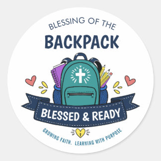 Adesivo de Bênção de Mochila Blessed & Ready para