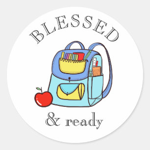 Adesivo de Bênção de Mochila Blessed & Ready para 