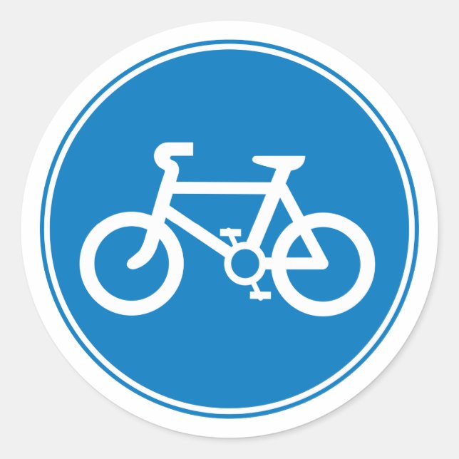 Adesivo de bicicleta azul (Frente)