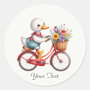 Adesivo de Bicicleta Floral Pato