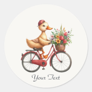 Adesivo de Bicicleta Floral Pato