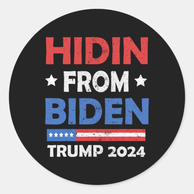 Adesivo De Biden Trump 2024 Homens Engraçados Anti Joe Bid (Frente)