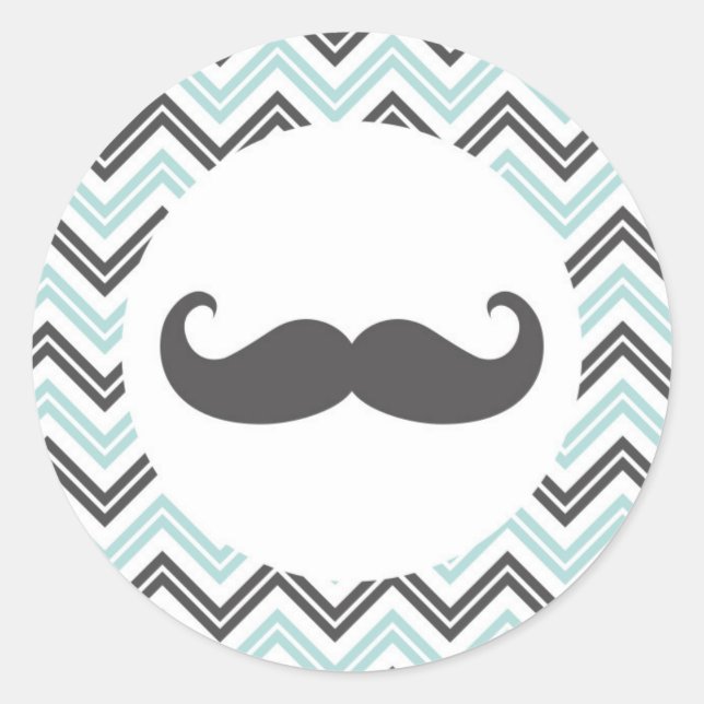 Adesivo de Bigode Chevron (Frente)
