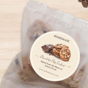 Adesivo de Biscoitos Caseiros com Gotinhas de Choc