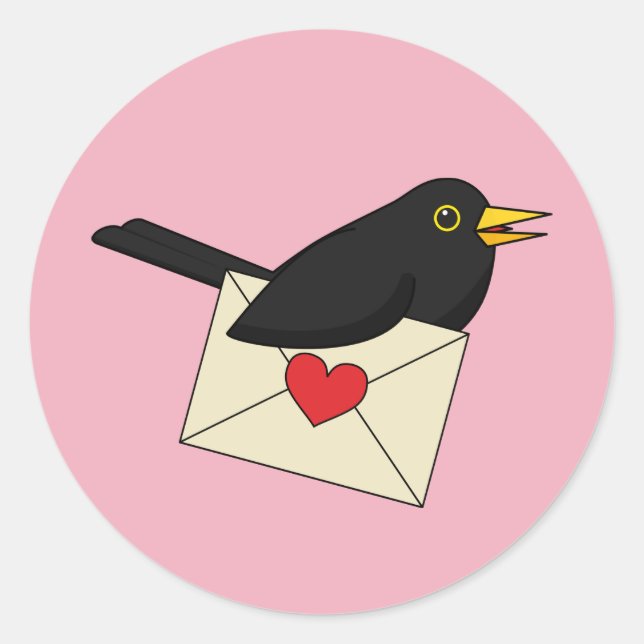 Adesivo De Blackbird com Amor (Frente)