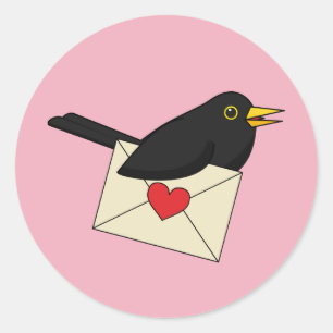 Adesivo De Blackbird com Amor