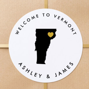 Adesivo de Boas-Vindas de Casamento em Vermont, Pr