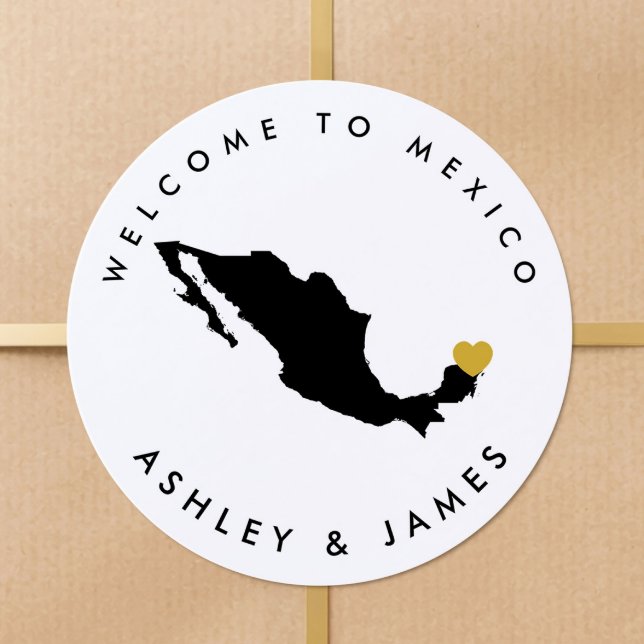 Adesivo de Boas-Vindas para Casamento no México pa (Criador carregado)