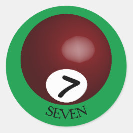 Adesivo de Bola de Bilhar Número 7