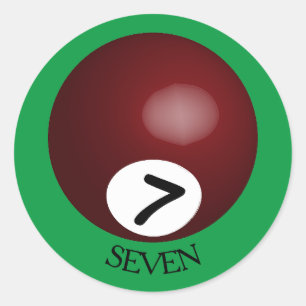Adesivo de Bola de Bilhar Número 7