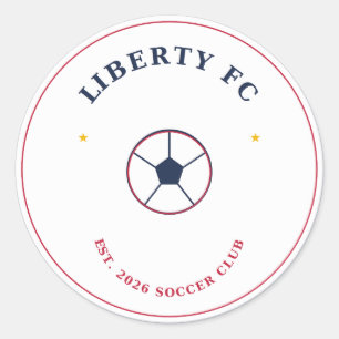 Adesivo de Bola de Futebol Liberty FC Fã de Fute