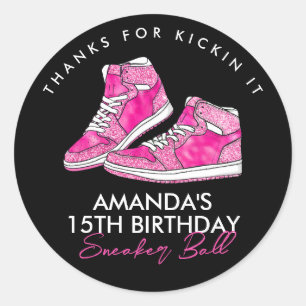 Adesivo de Bola de Tênis Rosa