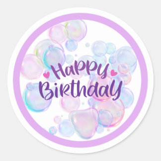 Adesivo de Bolha Pastel “Feliz Aniversário”