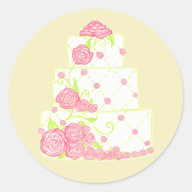 Adesivo de Bolo de Casamento (Frente)