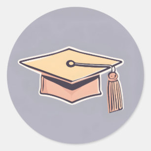 Adesivo de Boné de formatura mínimo
