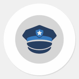 Adesivo de Boné de Oficial de Polícia