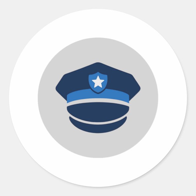 Adesivo de Boné de Oficial de Polícia (Frente)