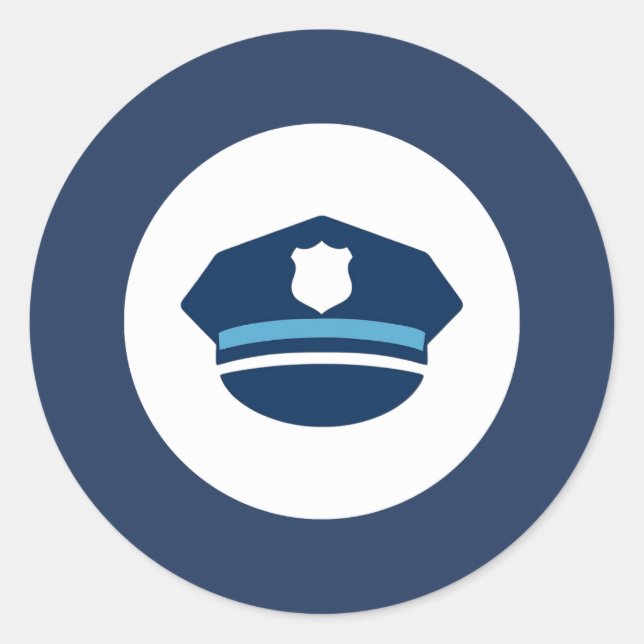 Adesivo de Boné de Oficial de Polícia (Frente)