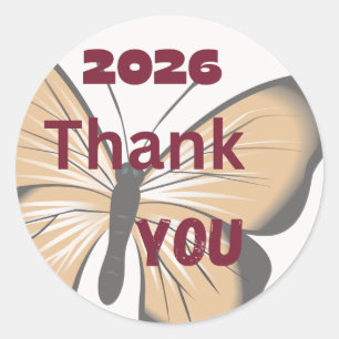 Adesivo de Borboleta de Agradecimento 2026