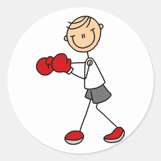 Adesivo de Boxe de Boneco de Palito (Frente)