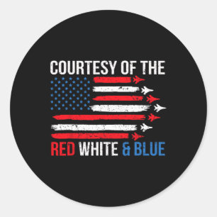 Adesivo De Branco Vermelho E Azul 4 De Julho