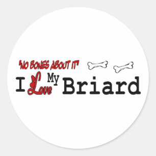 Adesivo de Briard (I Love)