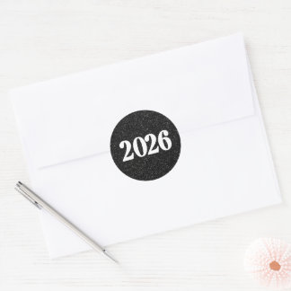 adesivo de brilho preto 2026 para envelopes
