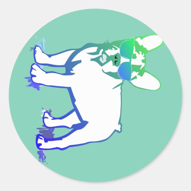 Adesivo de Bulldog Francês interno (Frente)