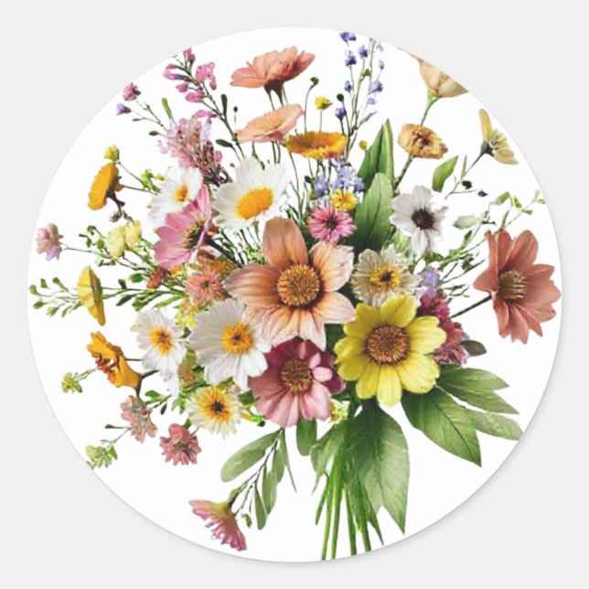 Adesivo de Buquê de Flores Silvestres | Botânica C (Frente)
