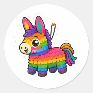 Adesivo de Burro Piñata Mexicano Fofo   Kawaii Die