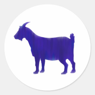 Adesivo de cabra azul de água