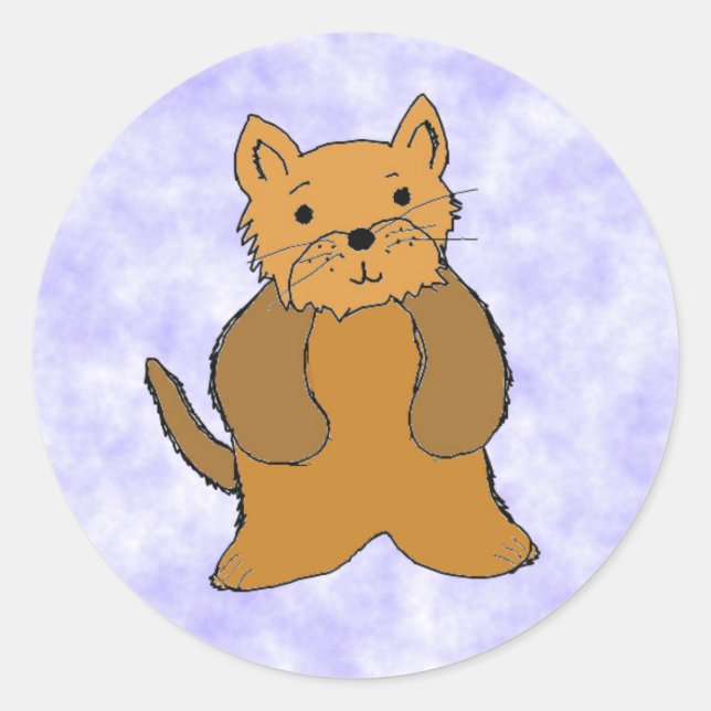 Adesivo de Cachorrinho de Desenho Fofo (Frente)