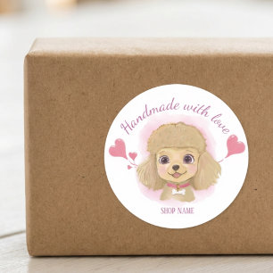 Adesivo de Cachorro Feito à Mão com Amor – Etiquet