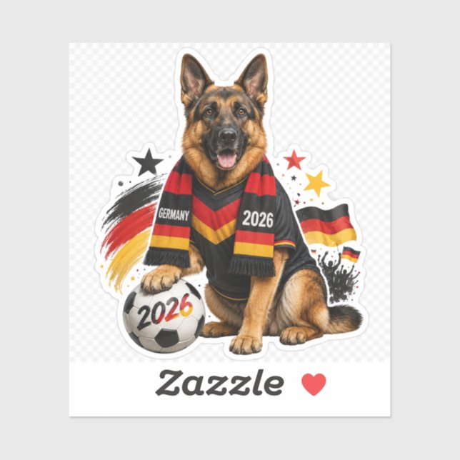 Adesivo de Cachorro Futebol 2026 (Folha)