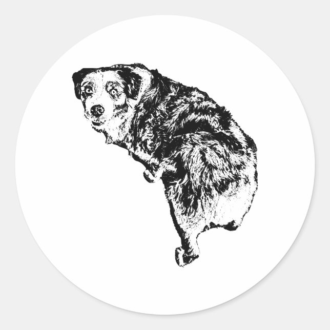 Adesivo de Cachorro Pastor Australiano – Estilo Ar (Frente)