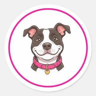 Adesivo de cachorro pitbull menina