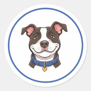 Adesivo de Cachorro Pitbull Menino