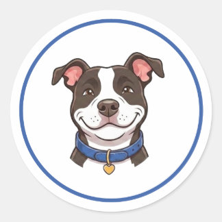 Adesivo de Cachorro Pitbull Menino