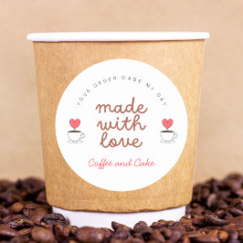 Adesivo de Café e Bolo Café Feito com amor