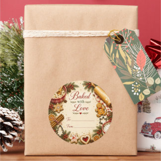 Adesivo de Caixa de Biscoitos de Natal Assados com