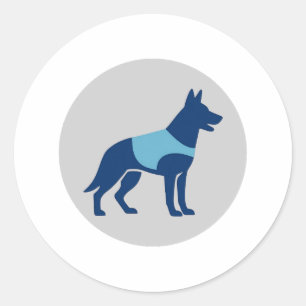 Adesivo de Cão da Unidade Canina da Polícia